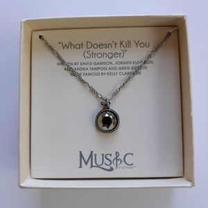 Hematite "Stronger" Kelly Clarkson Music Necklace